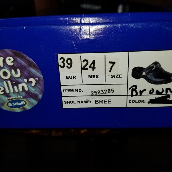 Dr.Scholls Bree Leather Clogs New in Box Brown 7 - Picture 6 of 8